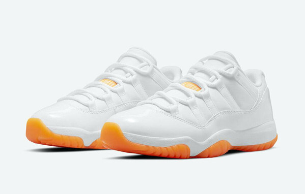Men's Running weapon Air Jordan 11 White Orange Shoes 046 Men's Running weapon Air Jordan 11 White Orange Shoes 046